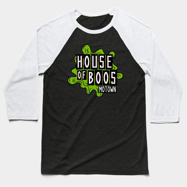 House of Boos Baseball T-Shirt by MotownBluesBusters